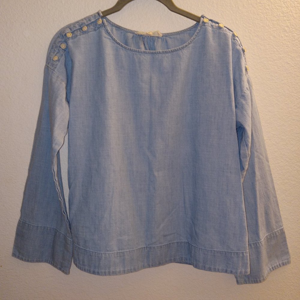 Madewell light blue chambray top